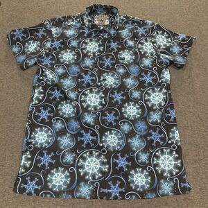 Retro Rifle FROSTBITE Men's Short Sleeve Button Front Shirt - Size L
